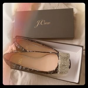 J.Crew tweed flats NWOT